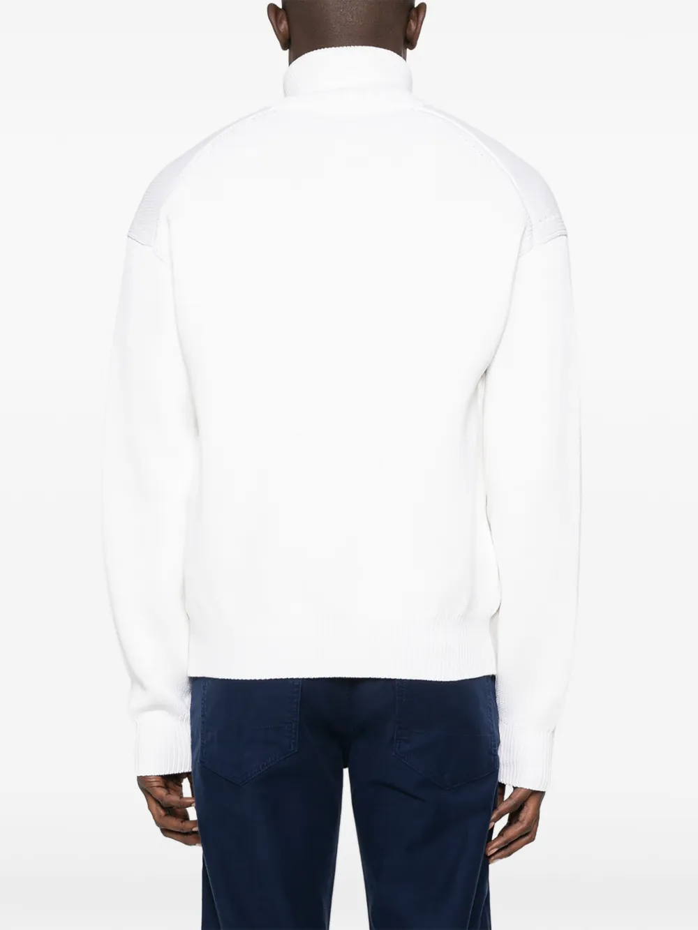 TOM FORD Vest met knoopsluiting en hoge hals Wit