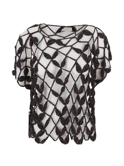 Antonelli crochet knitted top