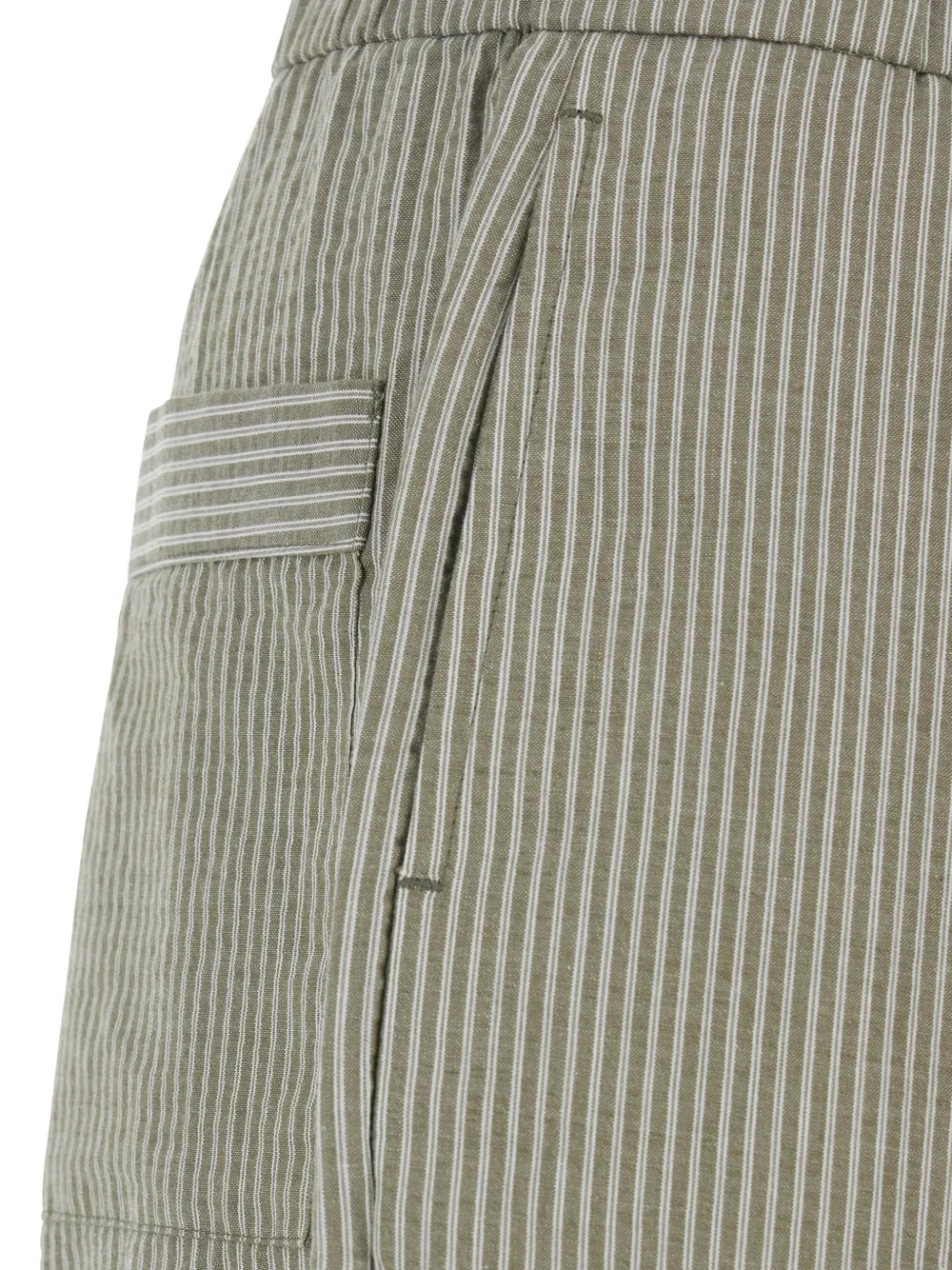  Coor Drawstring Striped Trousers - Green 