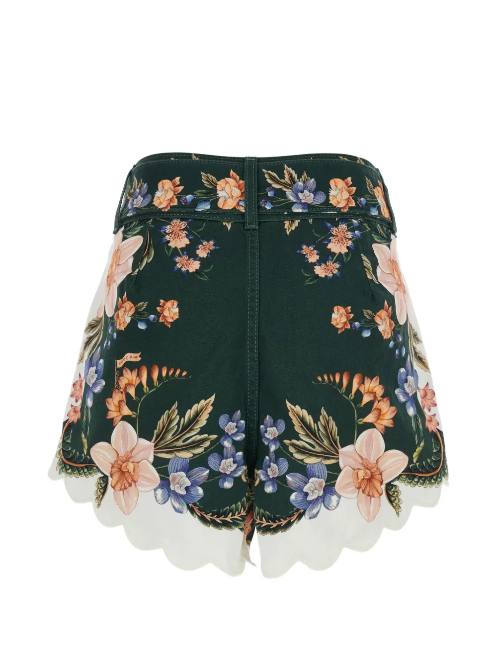  Farm Rio Floral-print Shorts - Green 