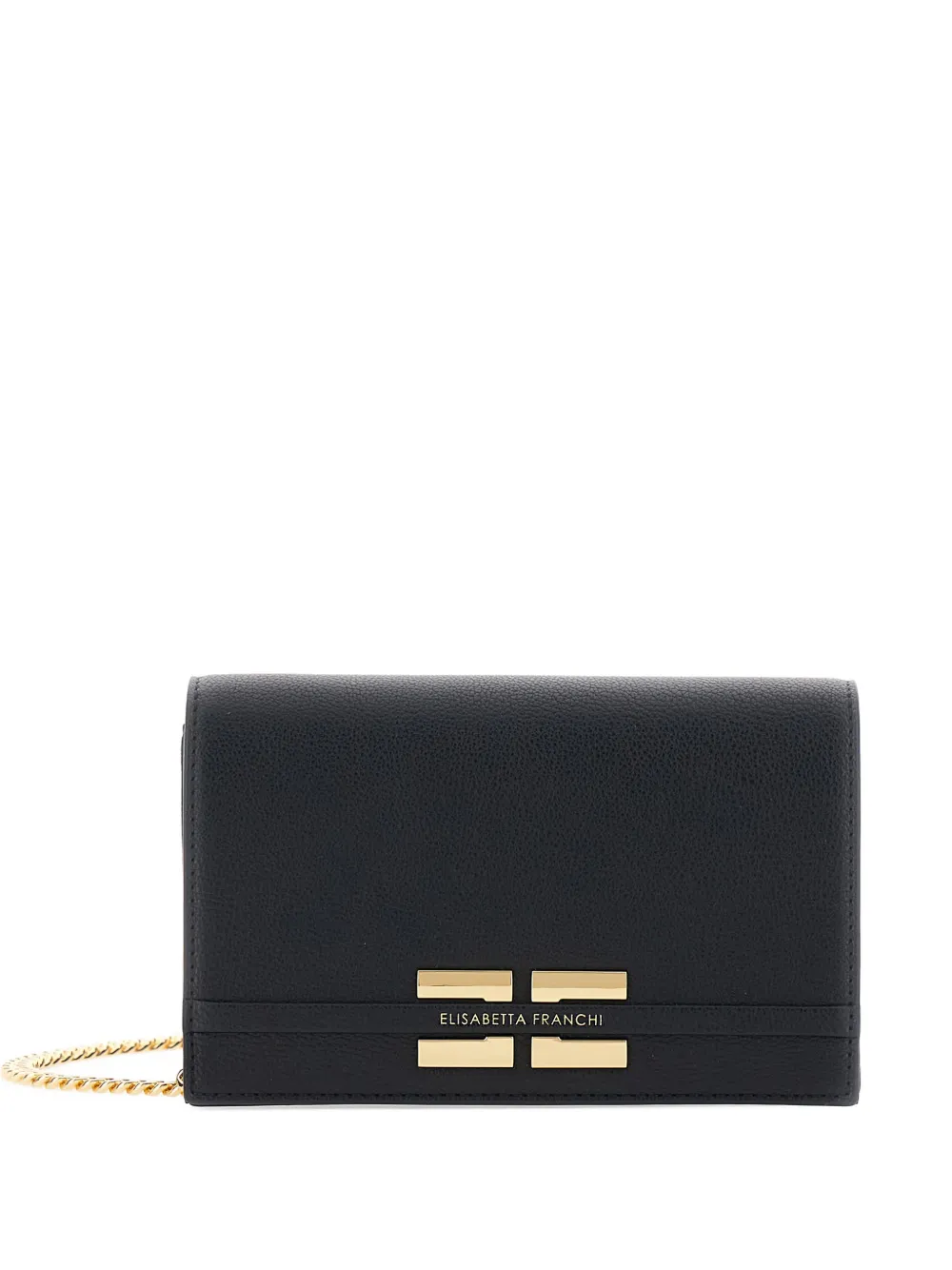 Elisabetta Franchi embellishment chain clutch bag - Nero
