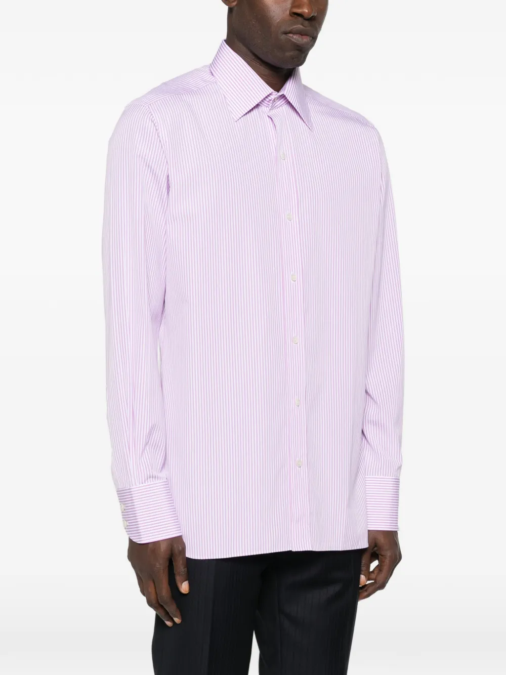 TOM FORD Gestreept overhemd Roze
