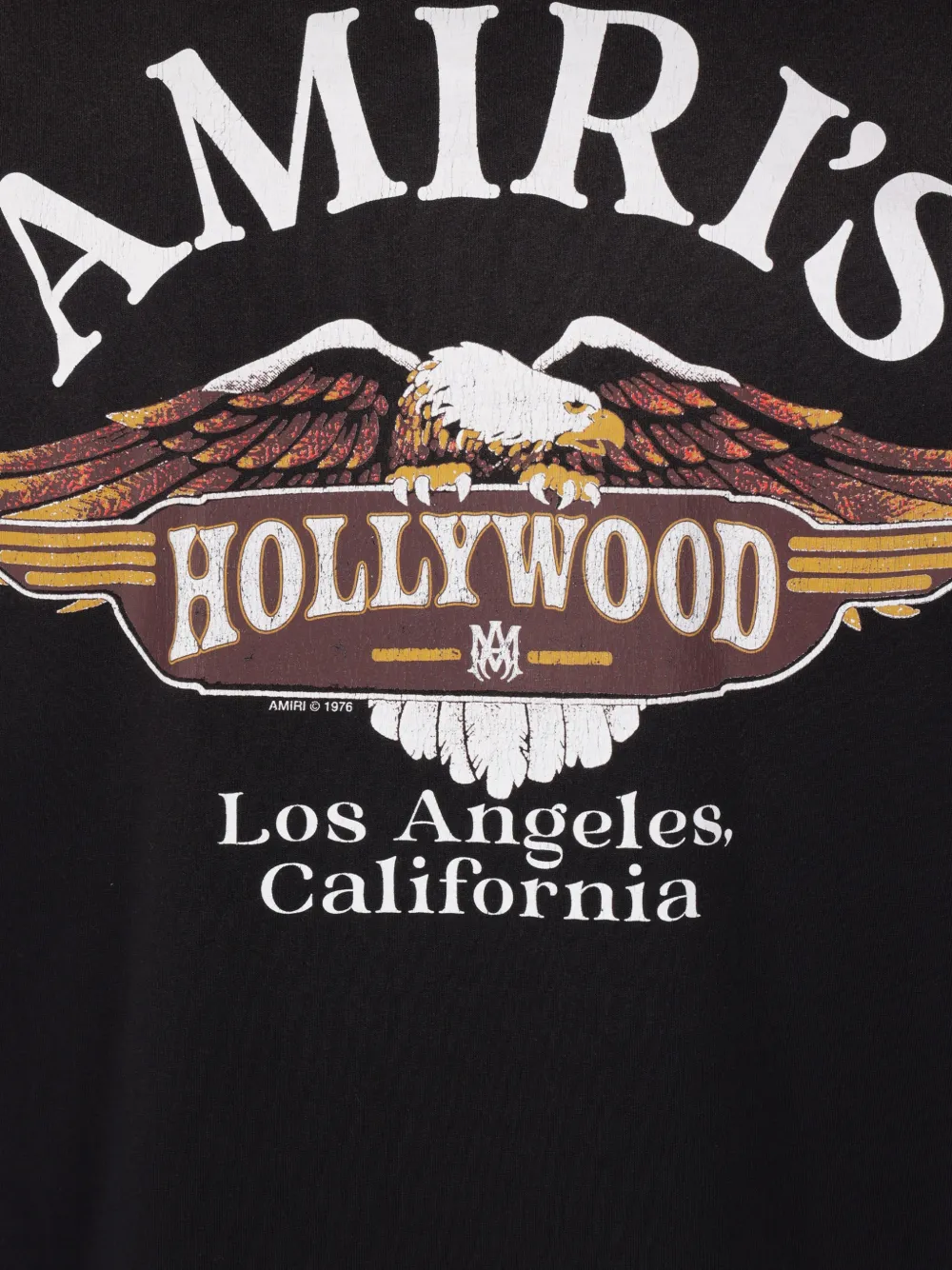 AMIRI Eagle Flames T-shirt met lange mouwen en grafische print Zwart