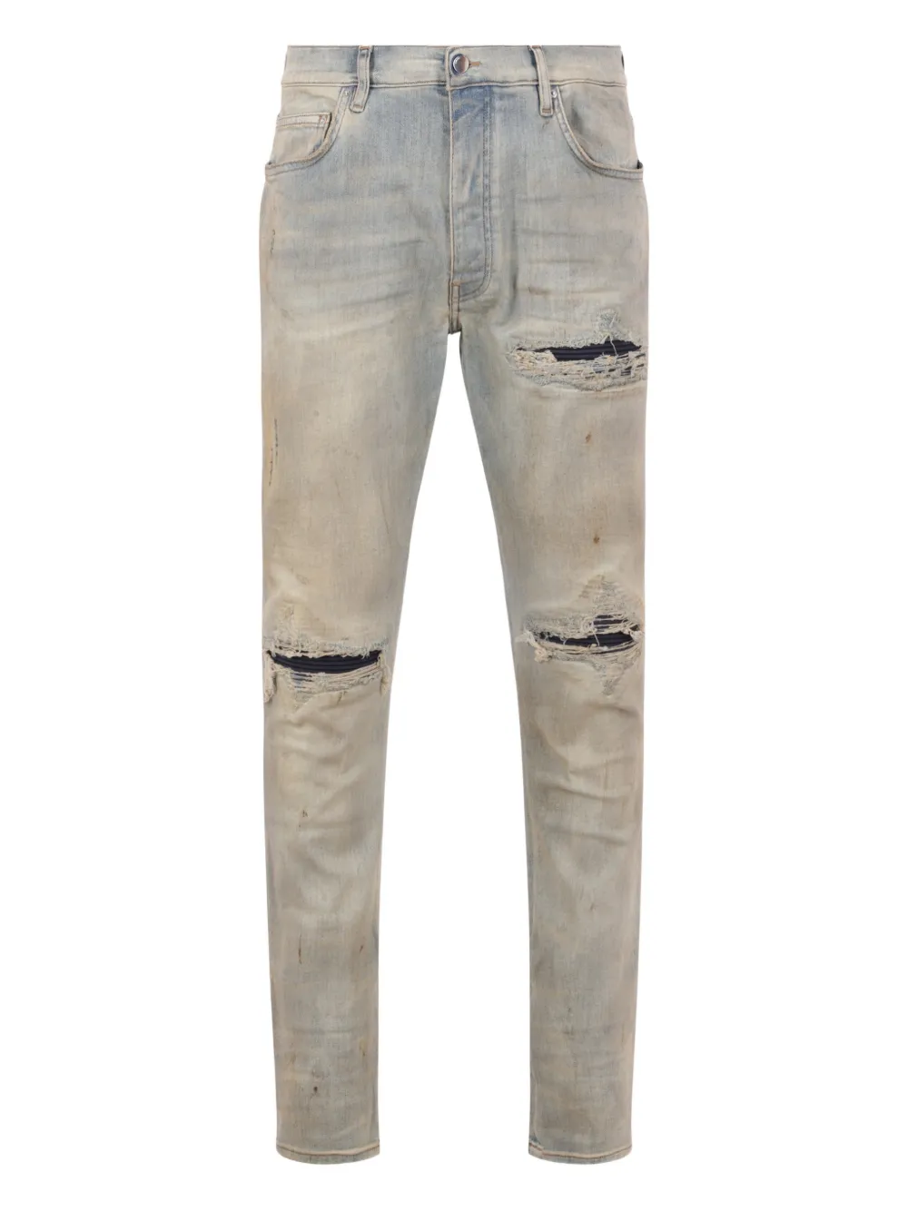 AMIRI distressed skinny jeans - Nude