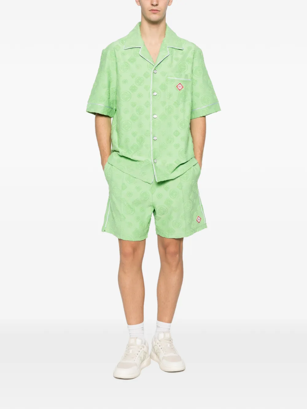 Casablanca logo-pattern shirt - Groen