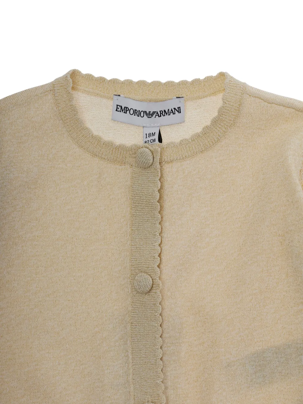 Emporio Armani Kids Vest met pofmouwen Beige