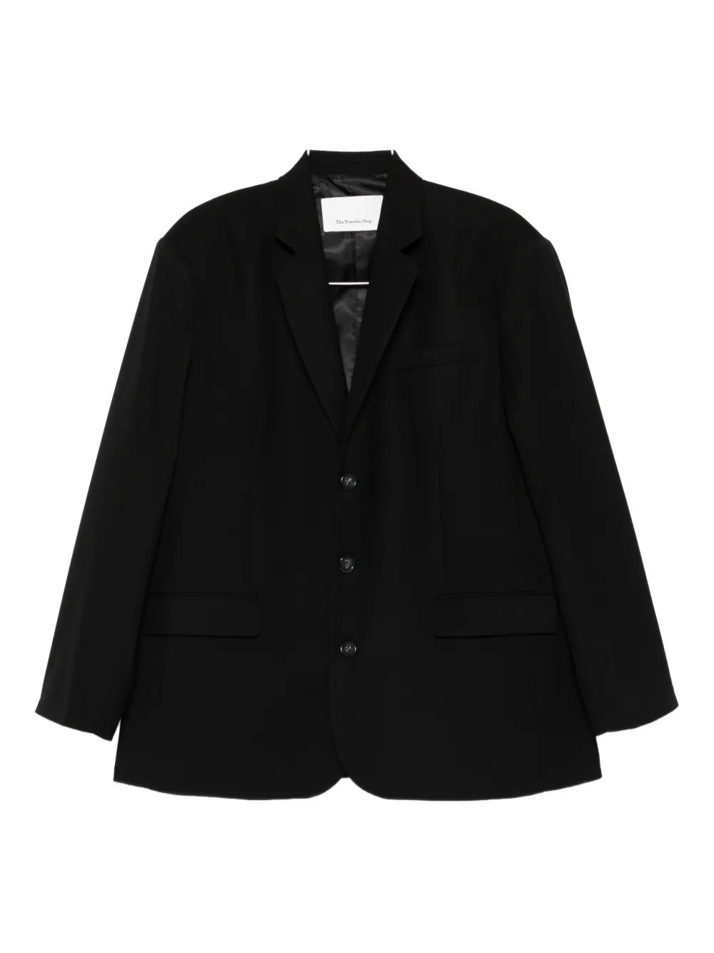 The Frankie Shop Gelso flap-pocket single-breasted blazer - Nero