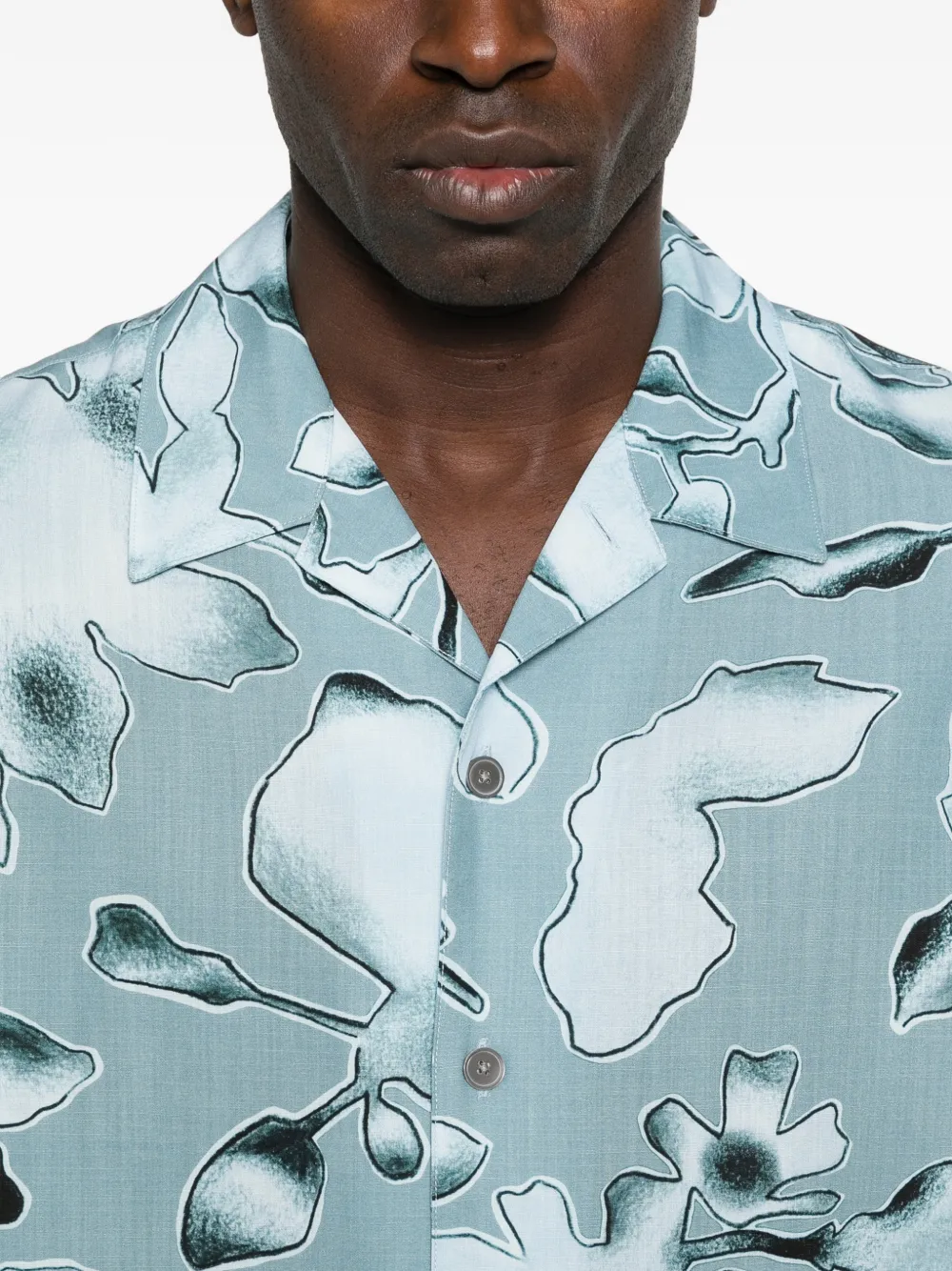 PS Paul Smith Overhemd met bloemenprint Blauw