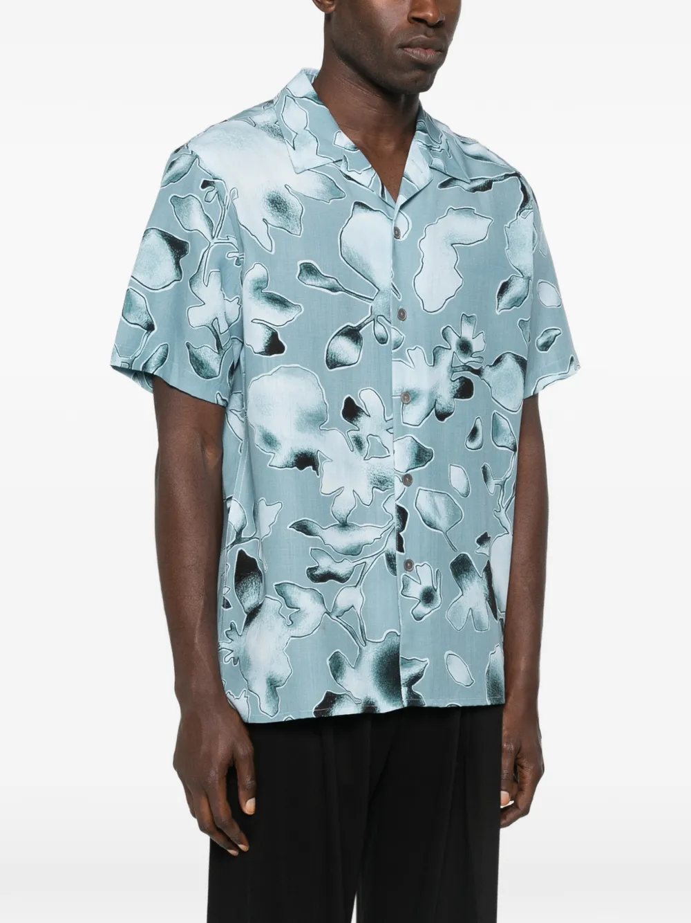  Ps Paul Smith Floral-print Shirt - Blue 