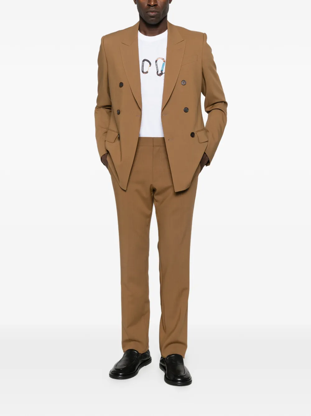 PS Paul Smith carabiner-graphic T-shirt - Wit