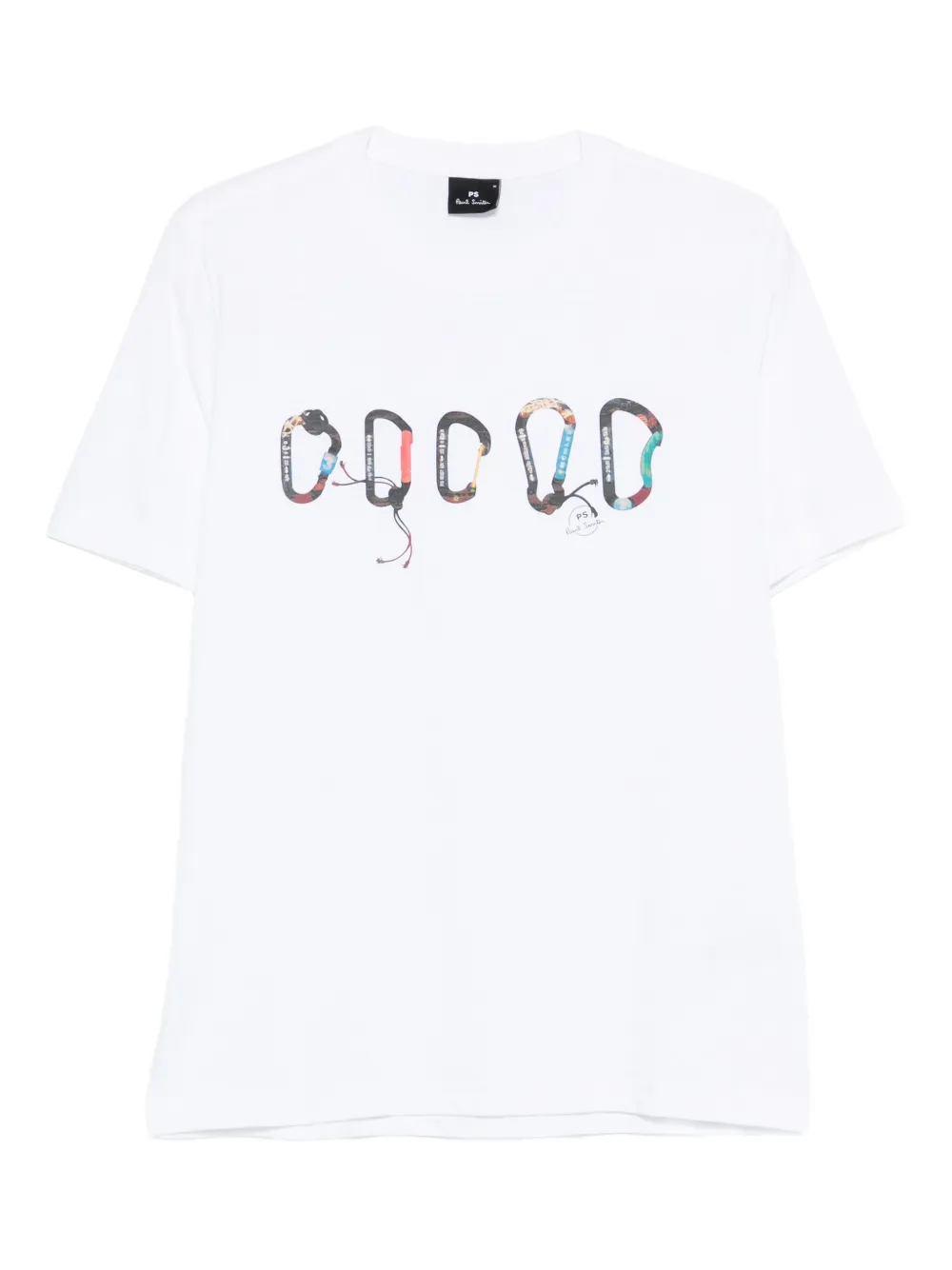 PS Paul Smith carabiner-graphic T-shirt - Bianco