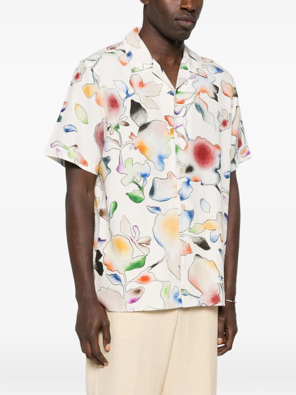 PS Paul Smith Overhemd met bloemenprint Beige