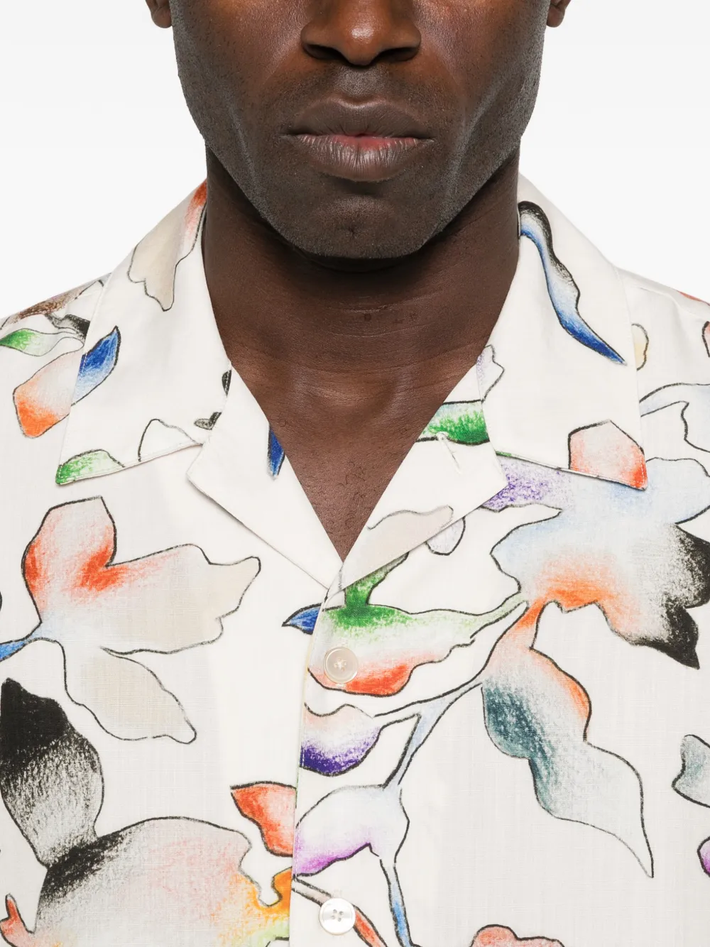 PS Paul Smith Overhemd met bloemenprint Beige