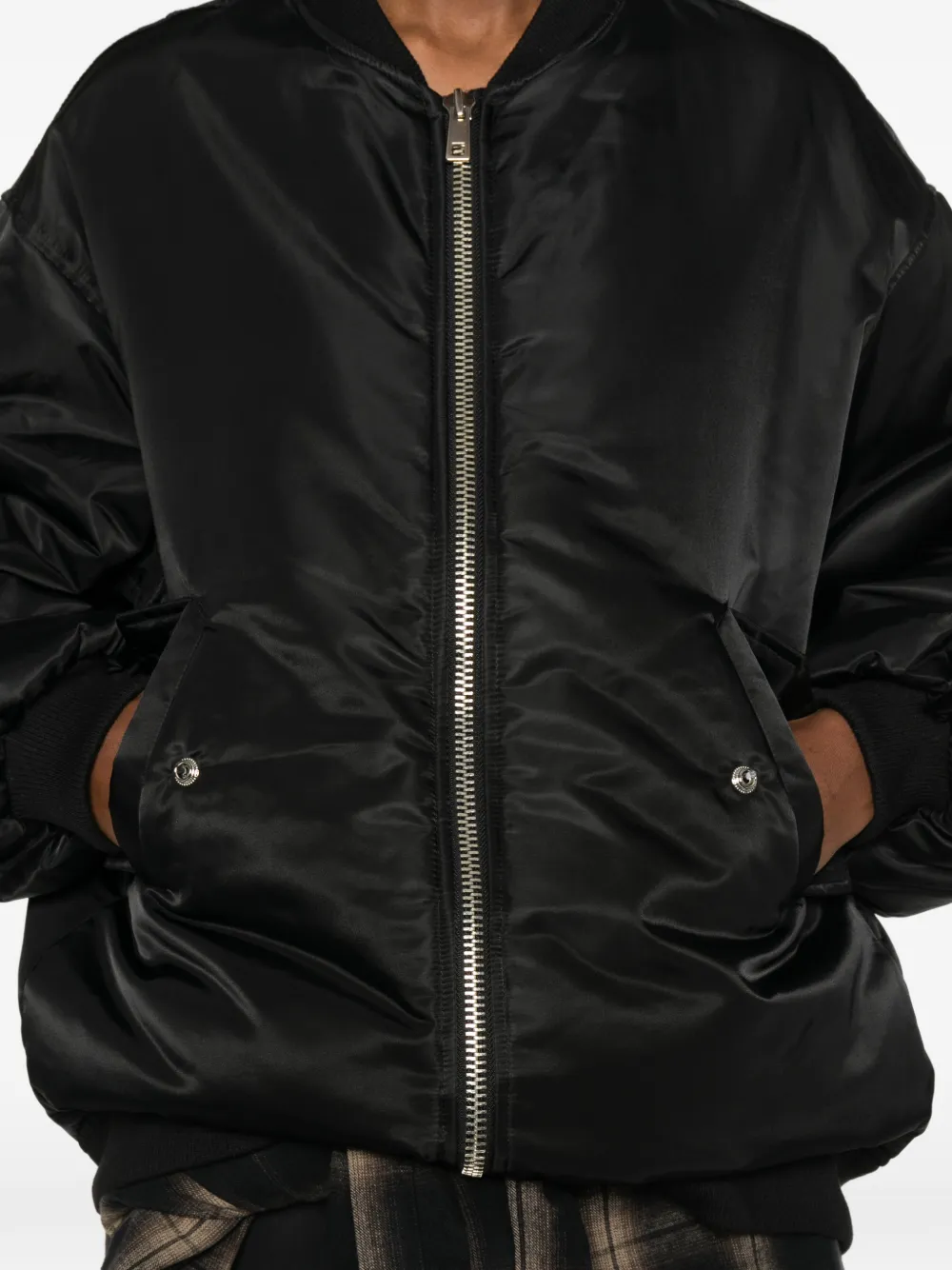 The Frankie Shop Astra bomberjack met ritssluiting Zwart