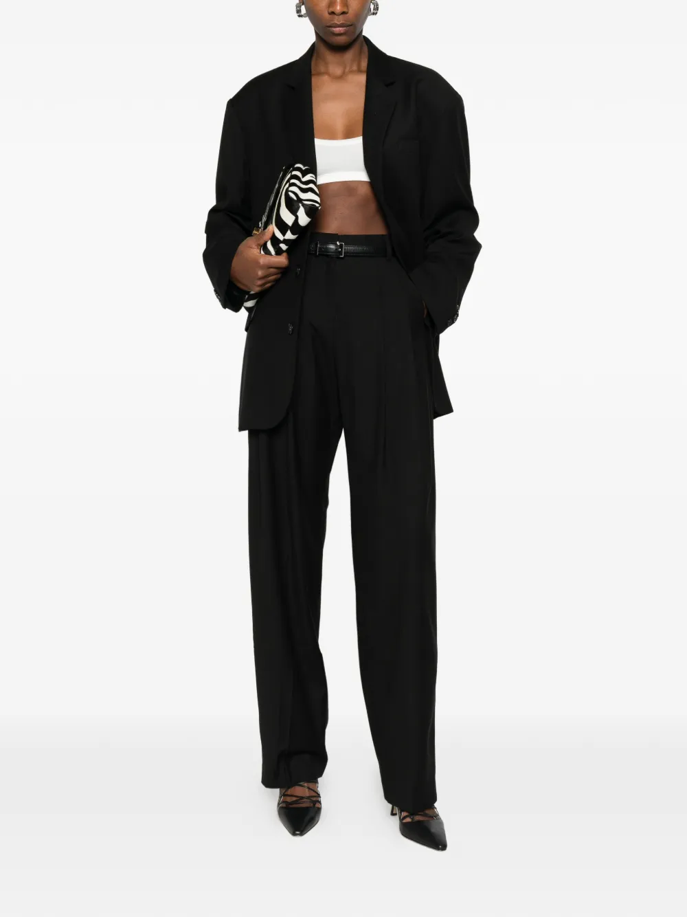 The Frankie Shop Gelso pleated trousers - Zwart