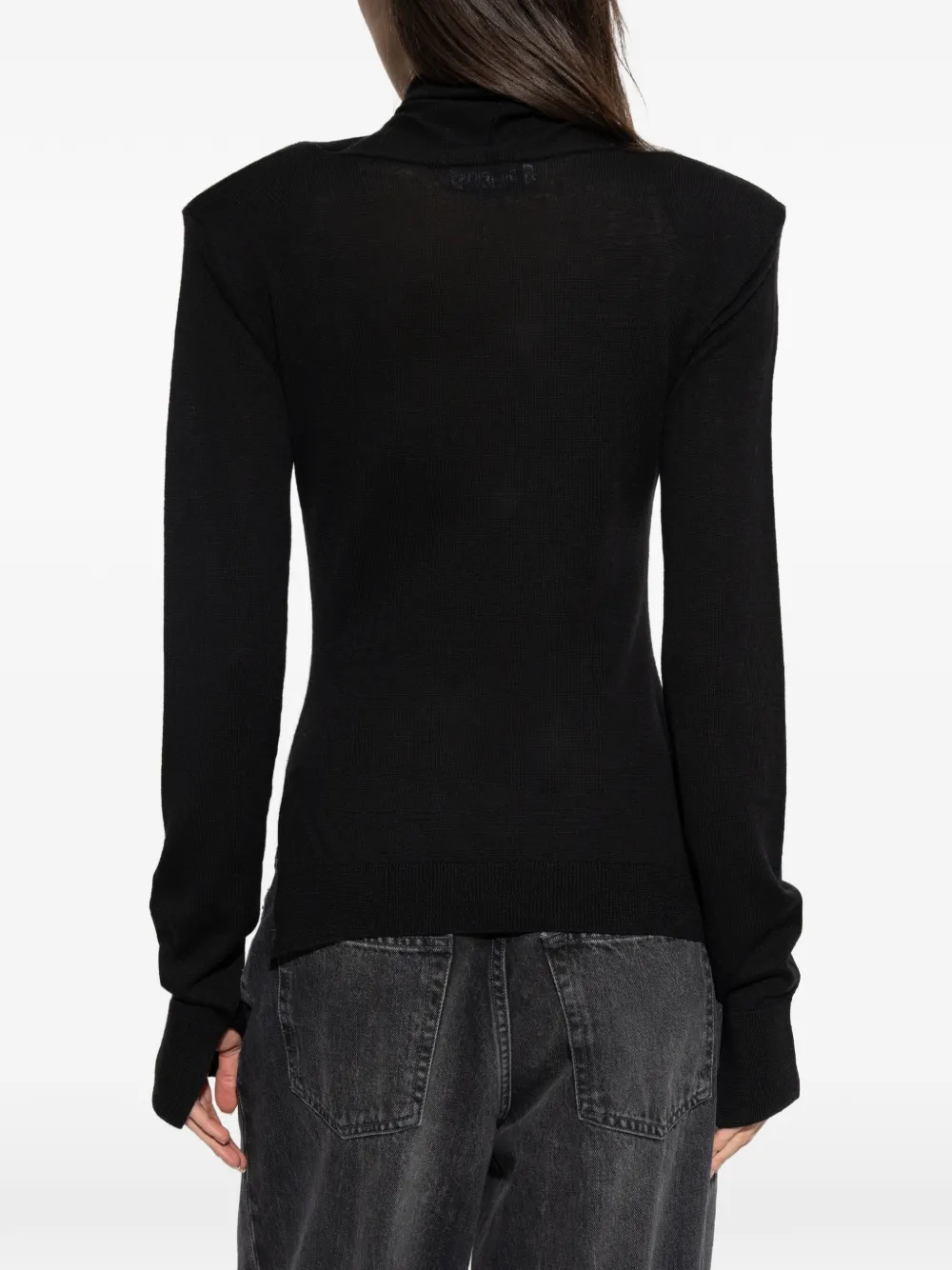 Twist-Design Turtleneck Top