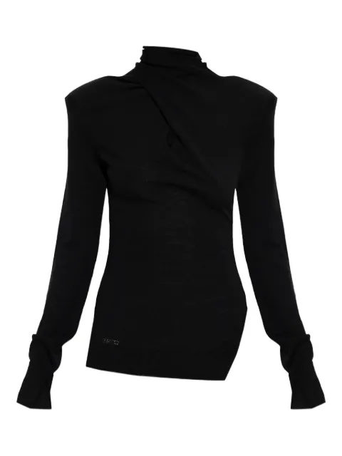 The Attico twist-design turtleneck top