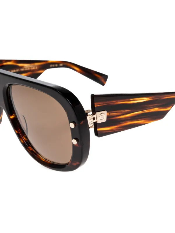 Balmain Eyewear tortoiseshell-pattern Sunglasses | Brown  display picture 3