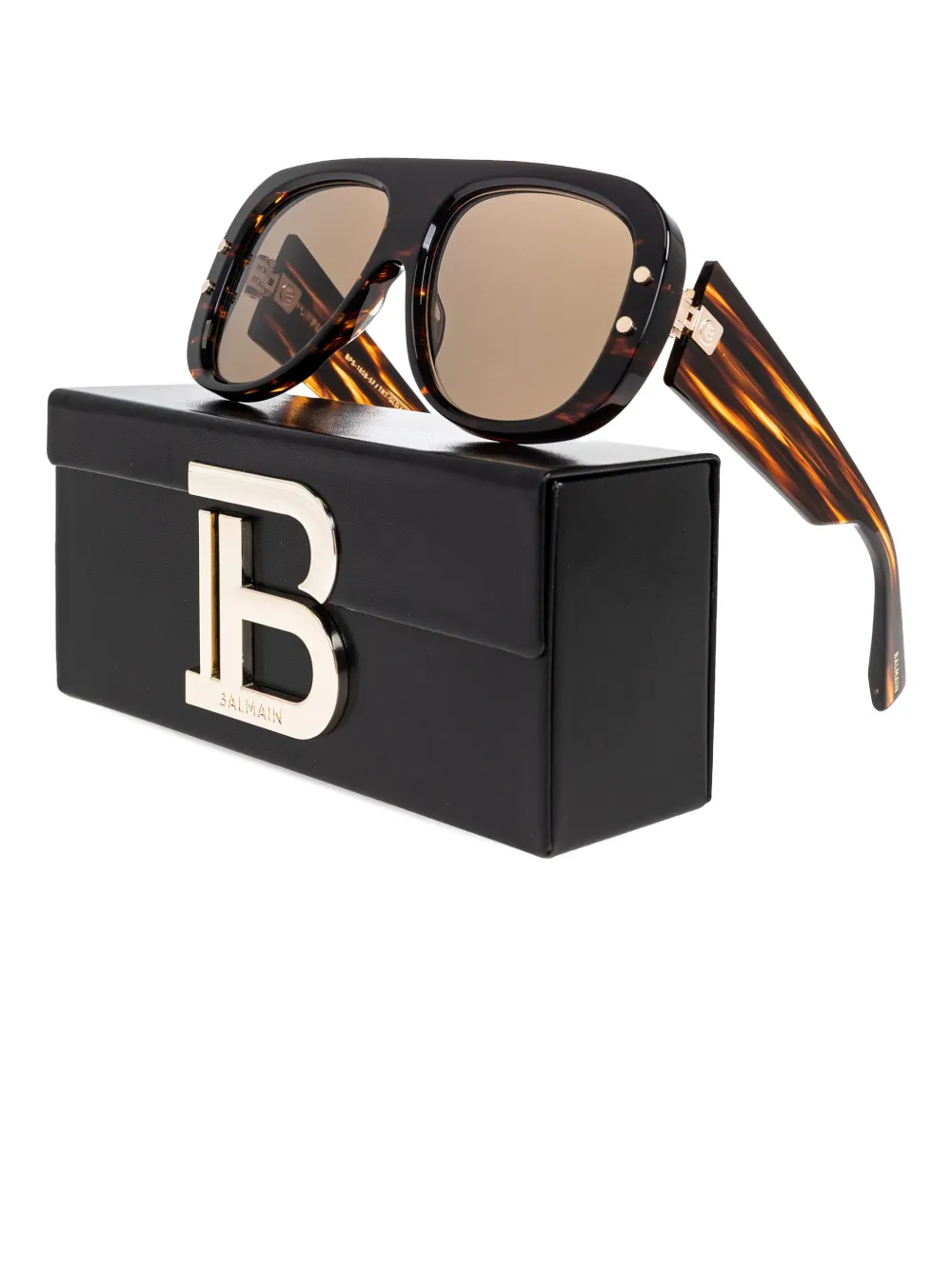  Balmain Eyewear Tortoiseshell-pattern Sunglasses - Brown 