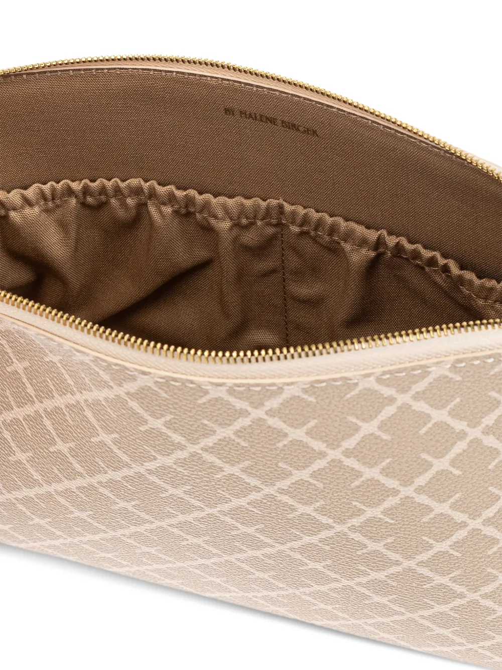 By Malene Birger Make-up tas met geometrisch patroon Beige