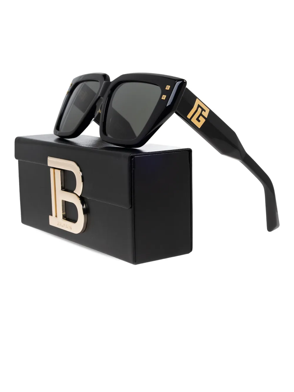 Balmain square-frame sunglasses - Zwart