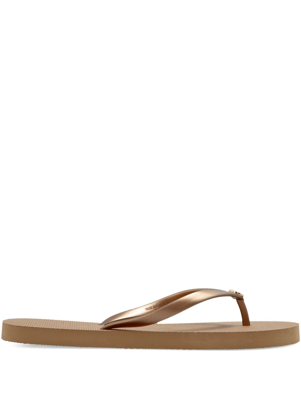Melissa Odabash logo-detail flip flop - Nude