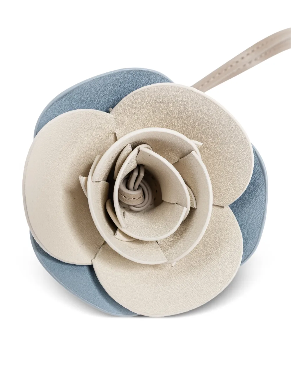  Furla Flower-embellishment Leather Keyring - Neutrals 