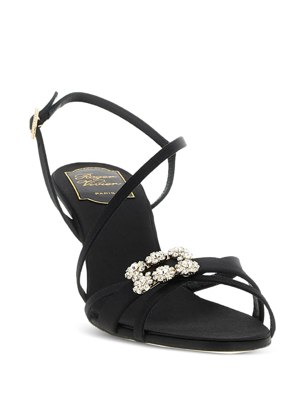 Roger Vivier صندل بمقدمة مفتوحة وزينة زهرة | صنادل بكعب | Image 2