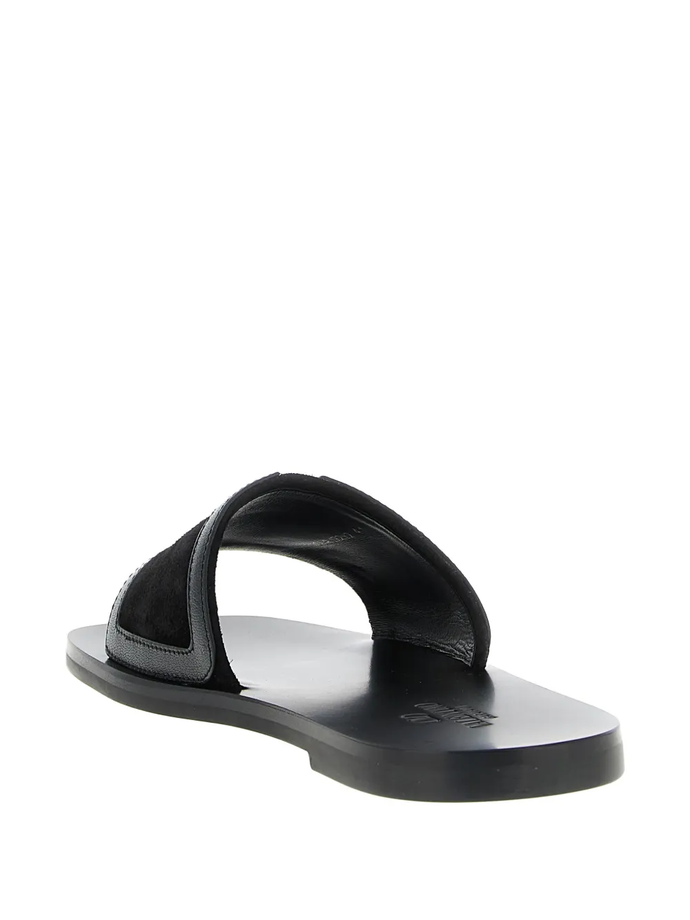 Valentino Garavani Viva Superstar leren slippers Zwart