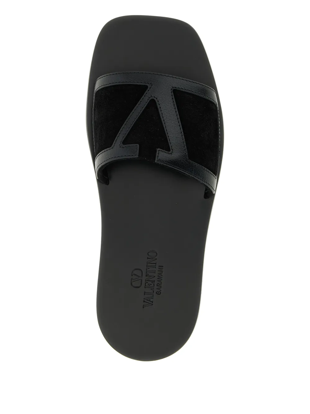 Valentino Garavani Viva Superstar leren sandalen Zwart