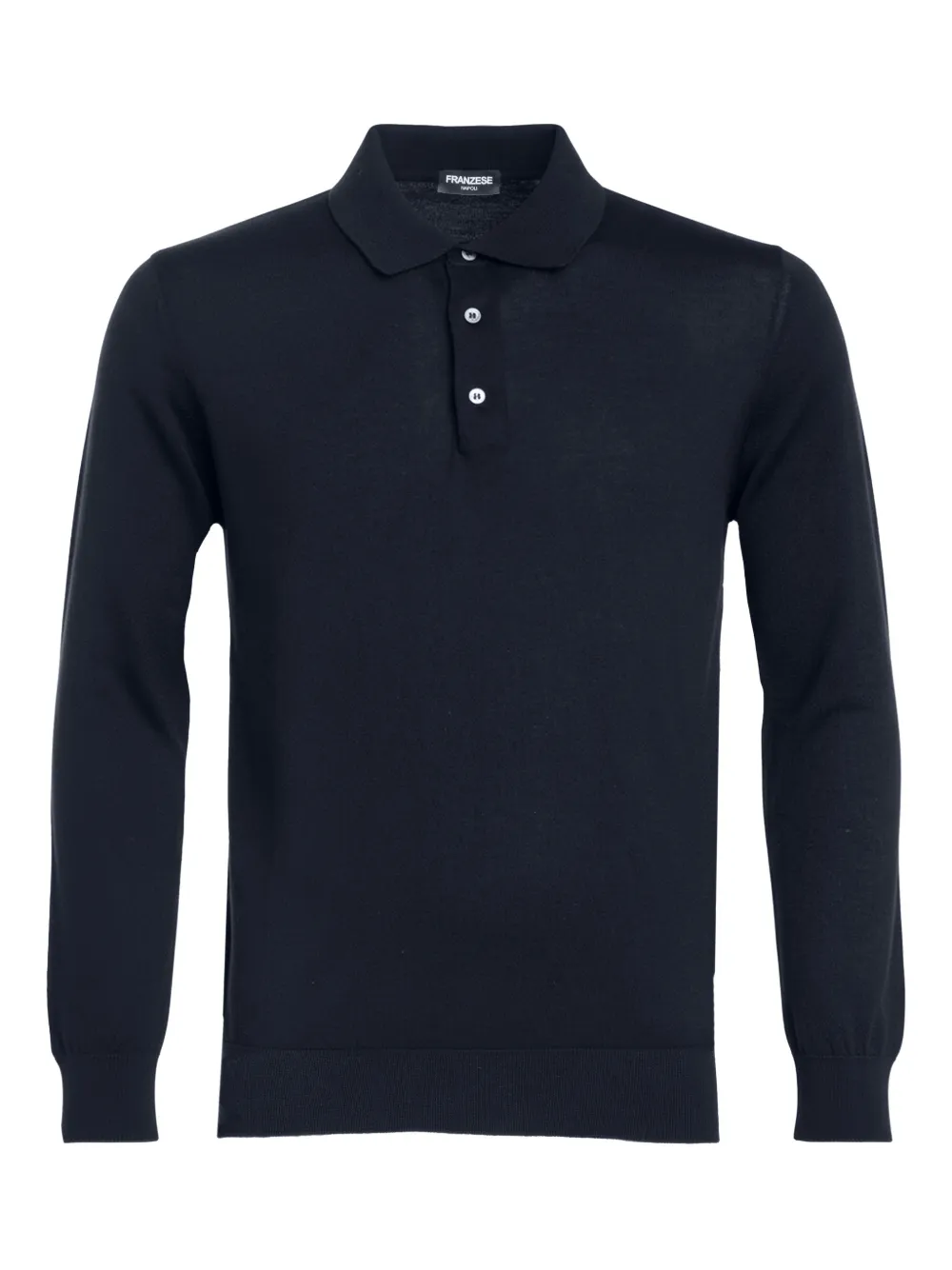 FRANZESE COLLECTION three-button ribbed polo shirt | Blue | Image 1