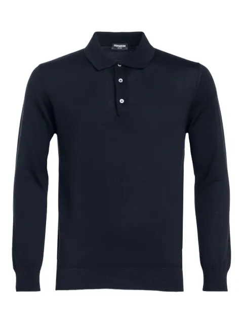 FRANZESE COLLECTION three-button ribbed polo shirt