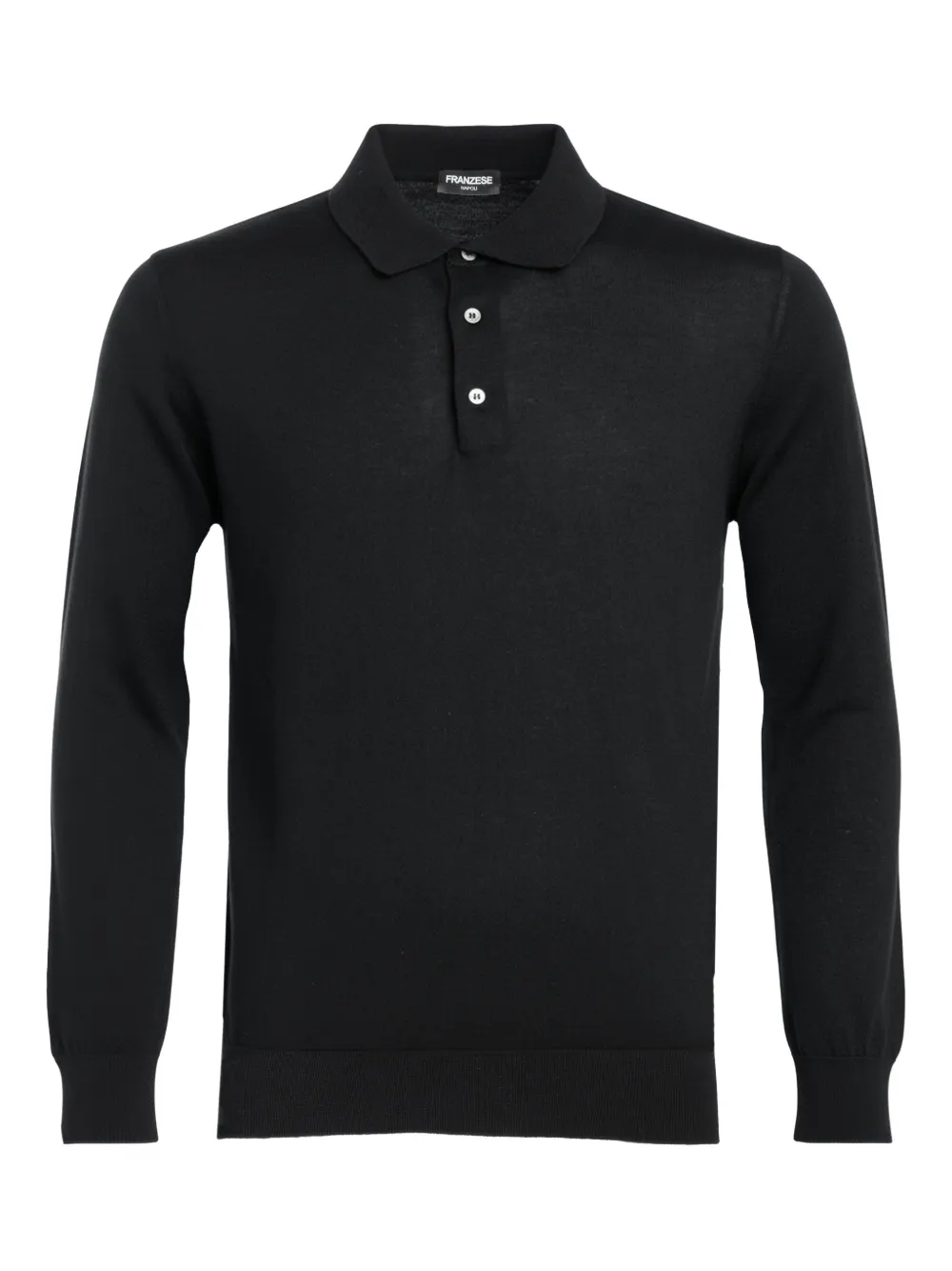 FRANZESE COLLECTION long-sleeves polo shirt - Nero