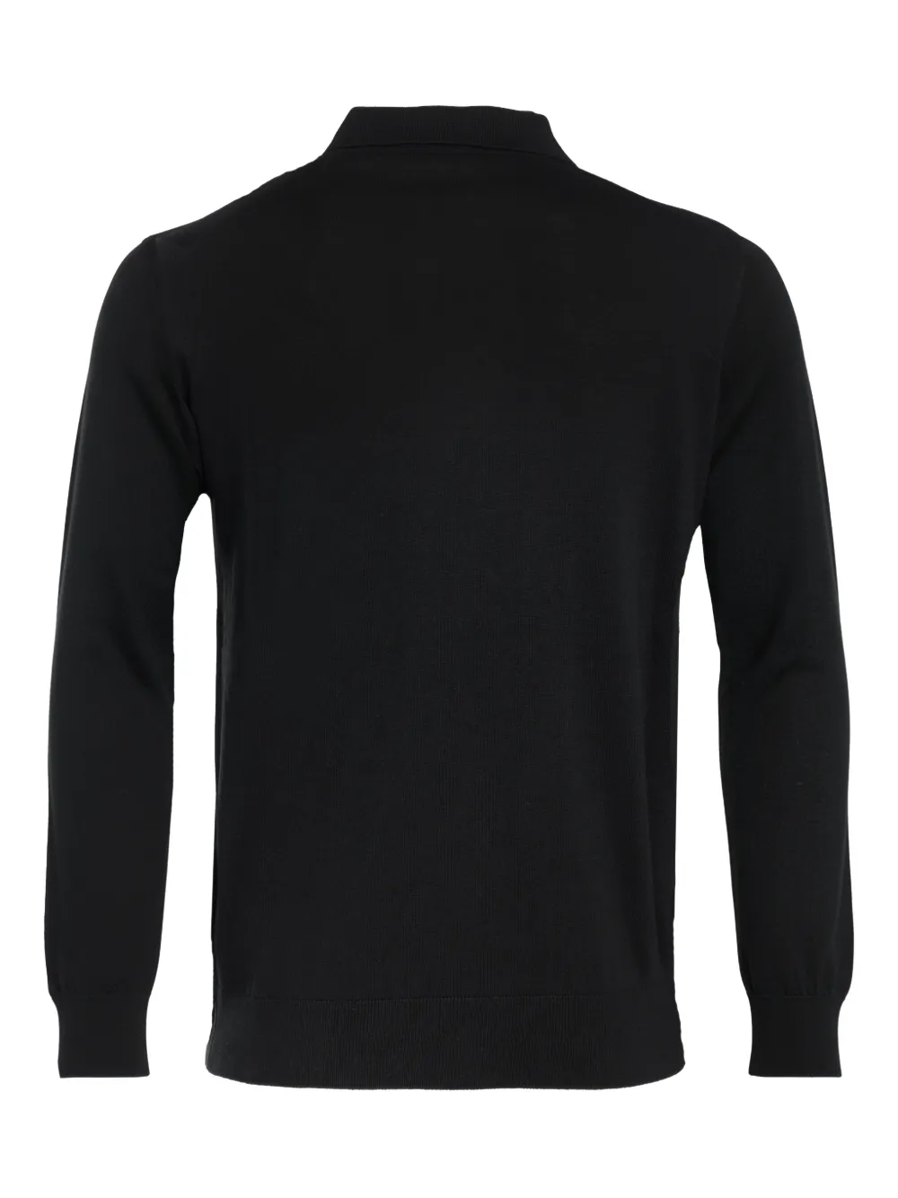 FRANZESE COLLECTION long-sleeves polo shirt - Zwart