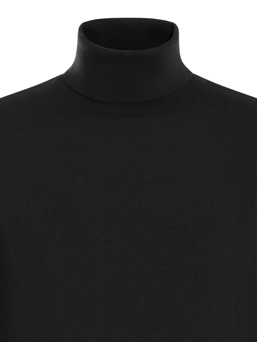  Franzese Collection Ribbed Turtleneck Sweater - Black 
