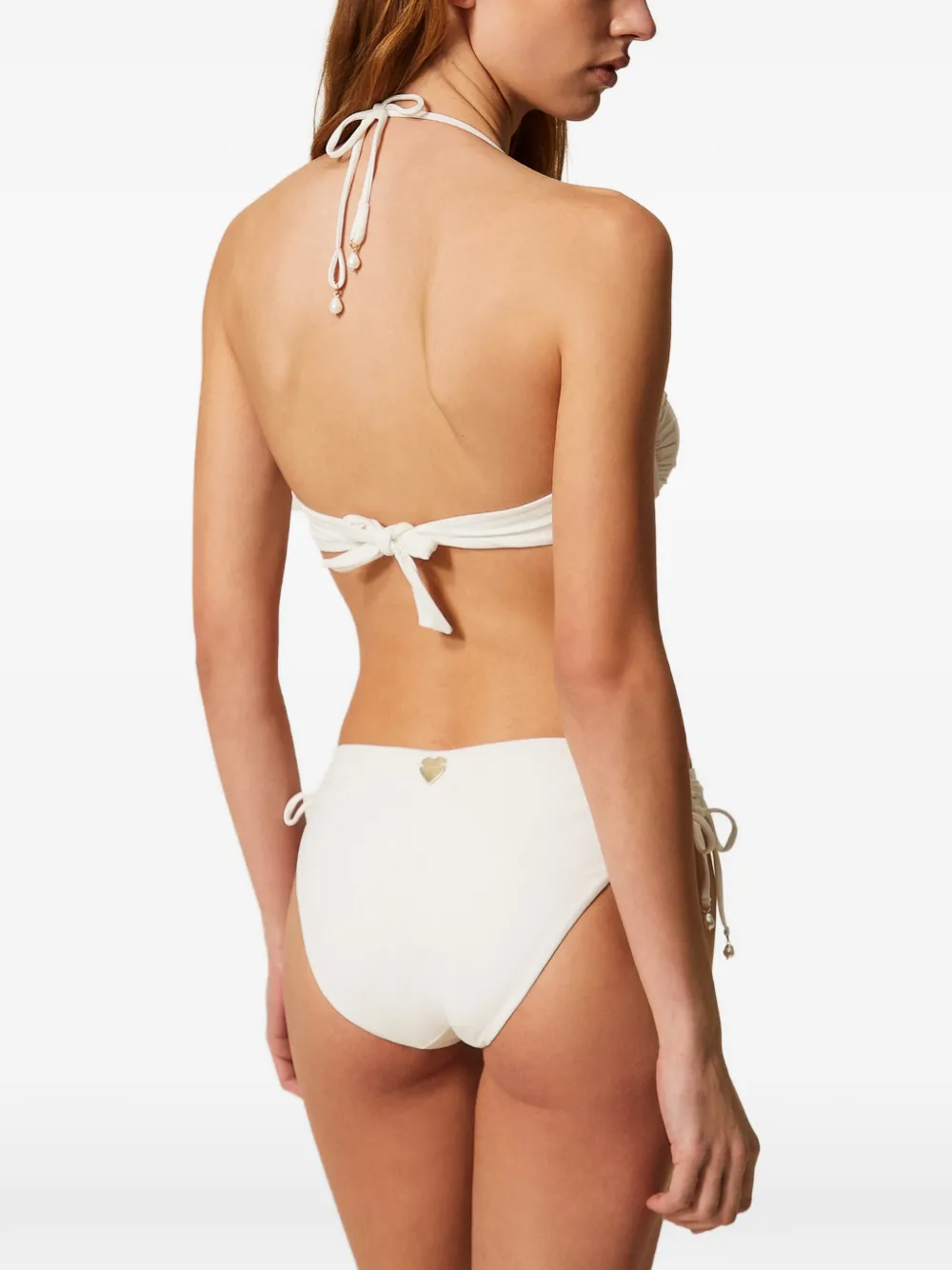 TWINSET Bikinislip met trekkoord Beige