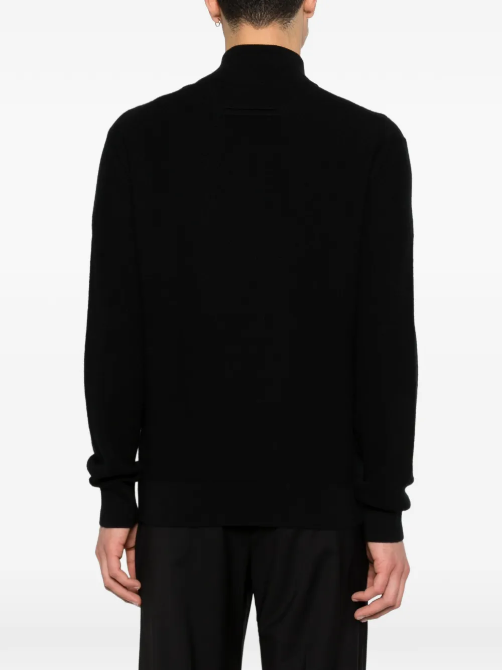 Zegna Trui met ritshals Zwart