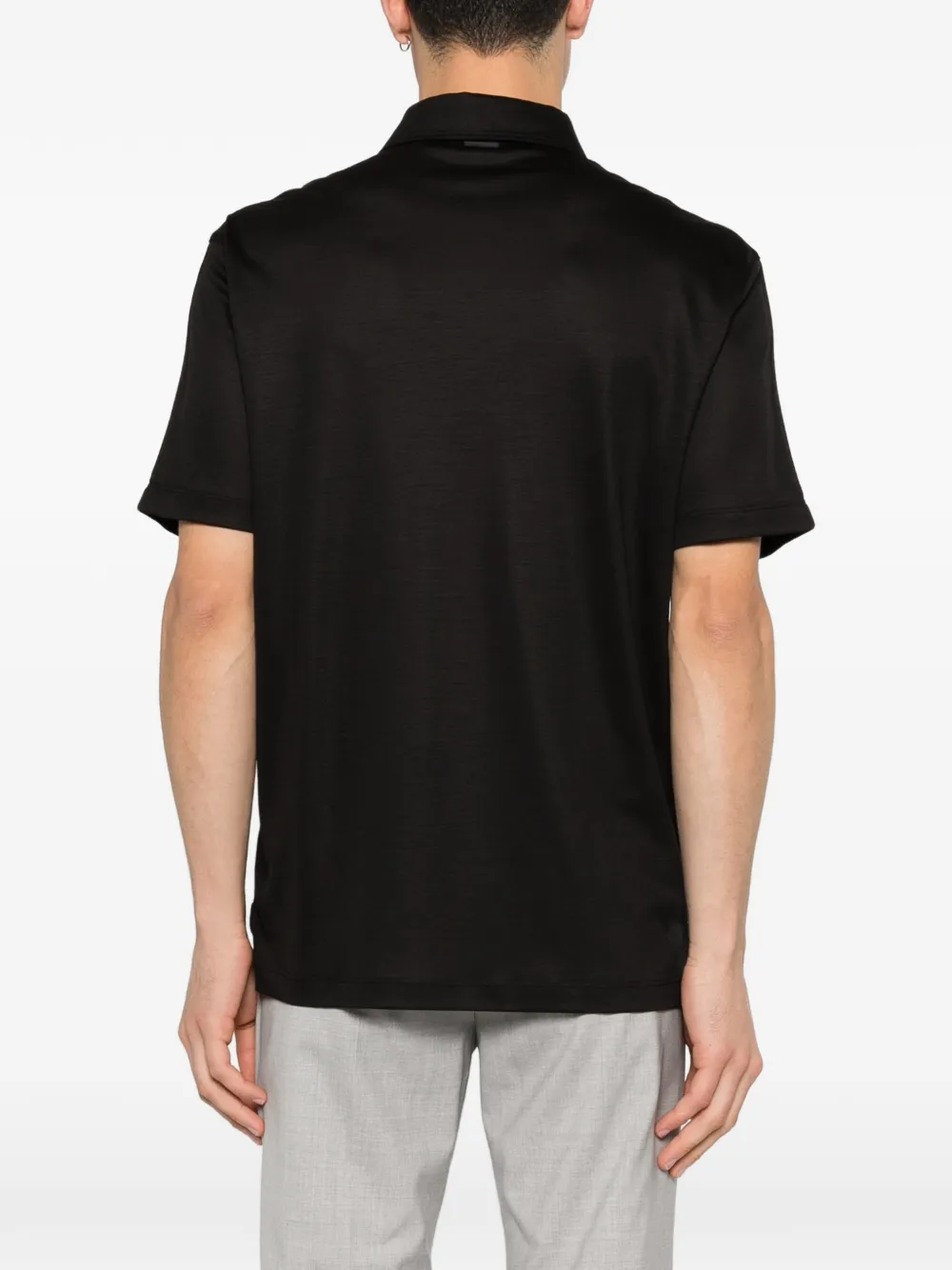 Buttoned Wool Polo Shirt