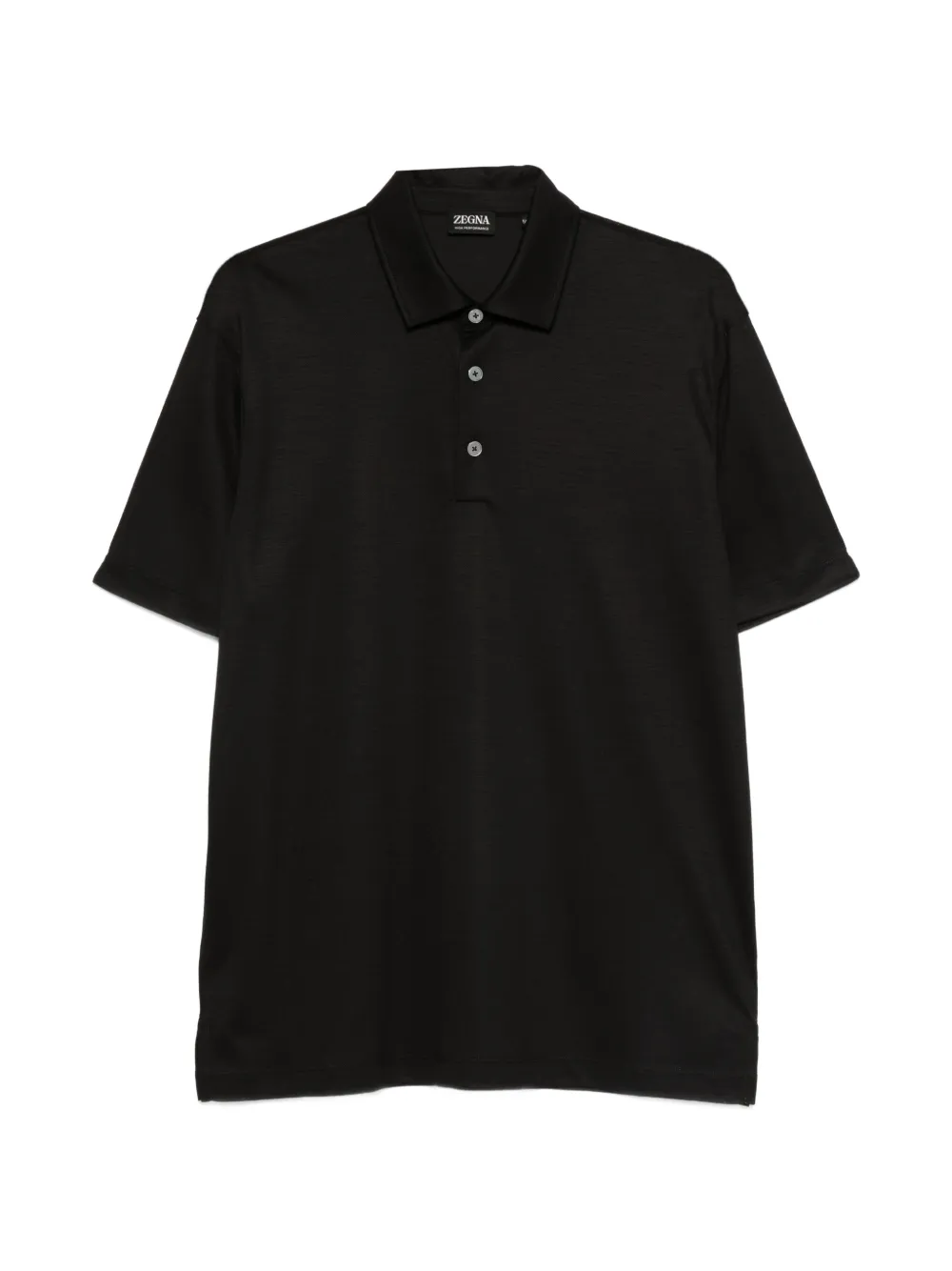 Zegna buttoned wool polo shirt - Nero