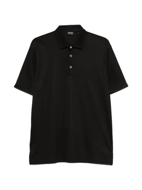 Zegna buttoned wool polo shirt