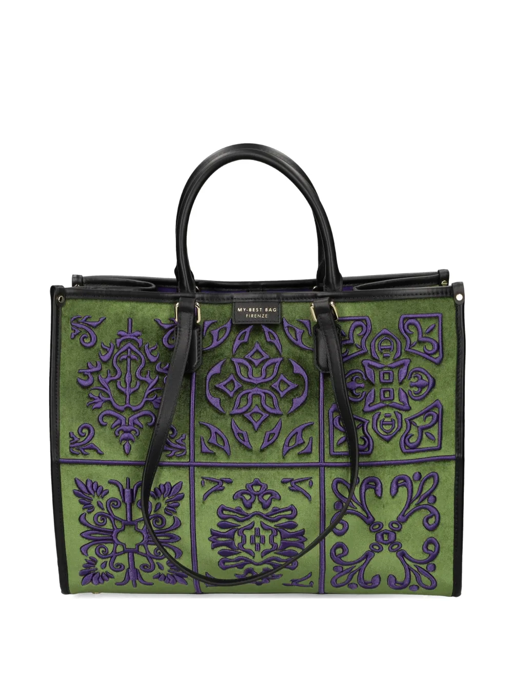 My Best Bag Embroidered Tote Bag In Green