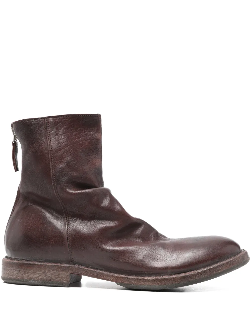 Moma leather boots - Marrone