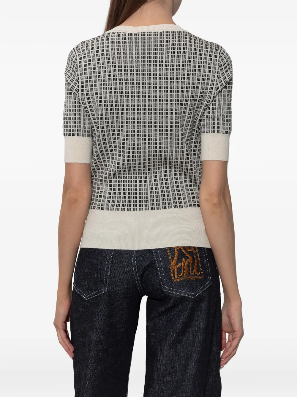 Marni Geruite top Beige
