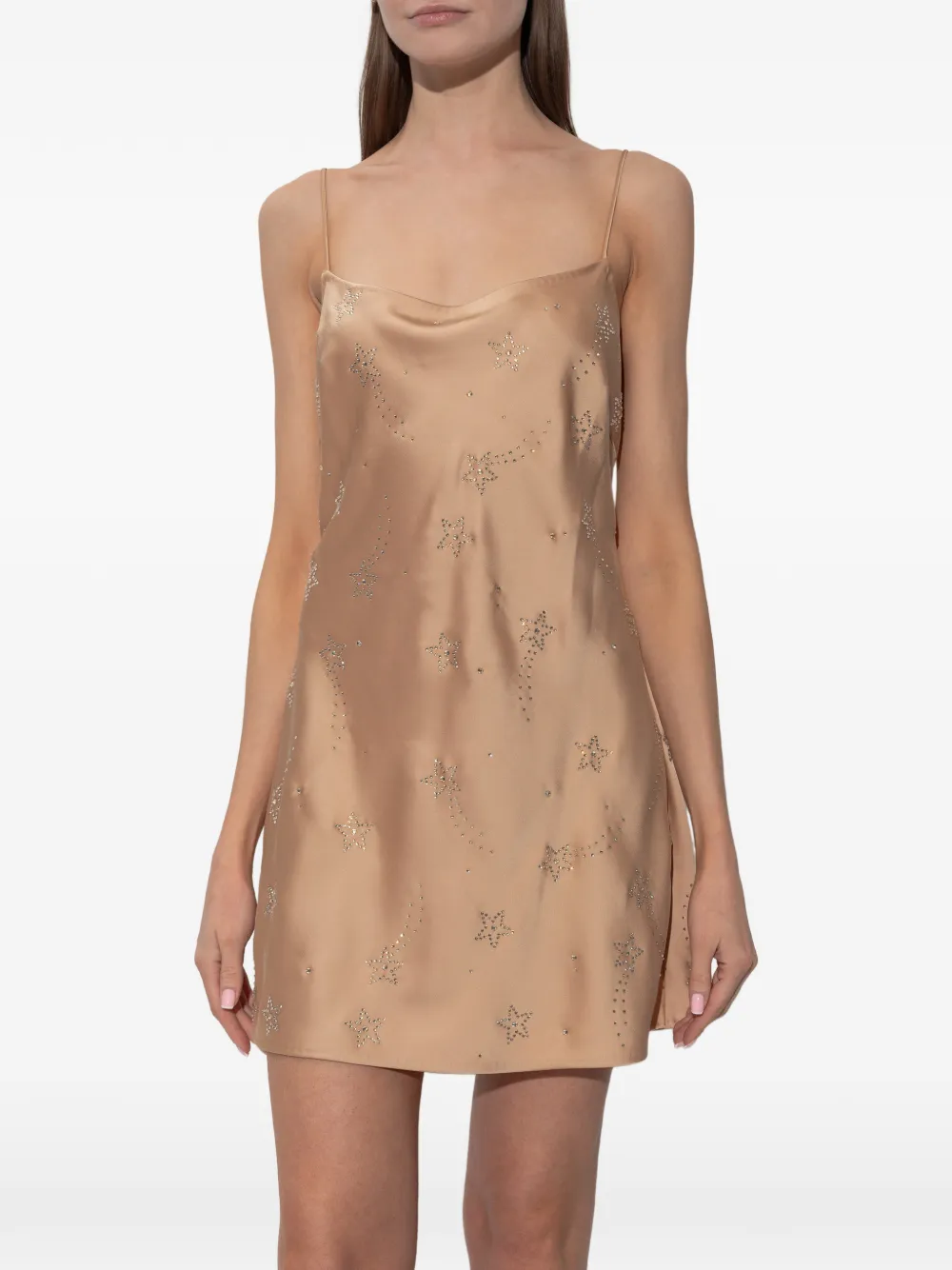  Loveshackfancy Star-pattern Slip Dress - Neutrals 