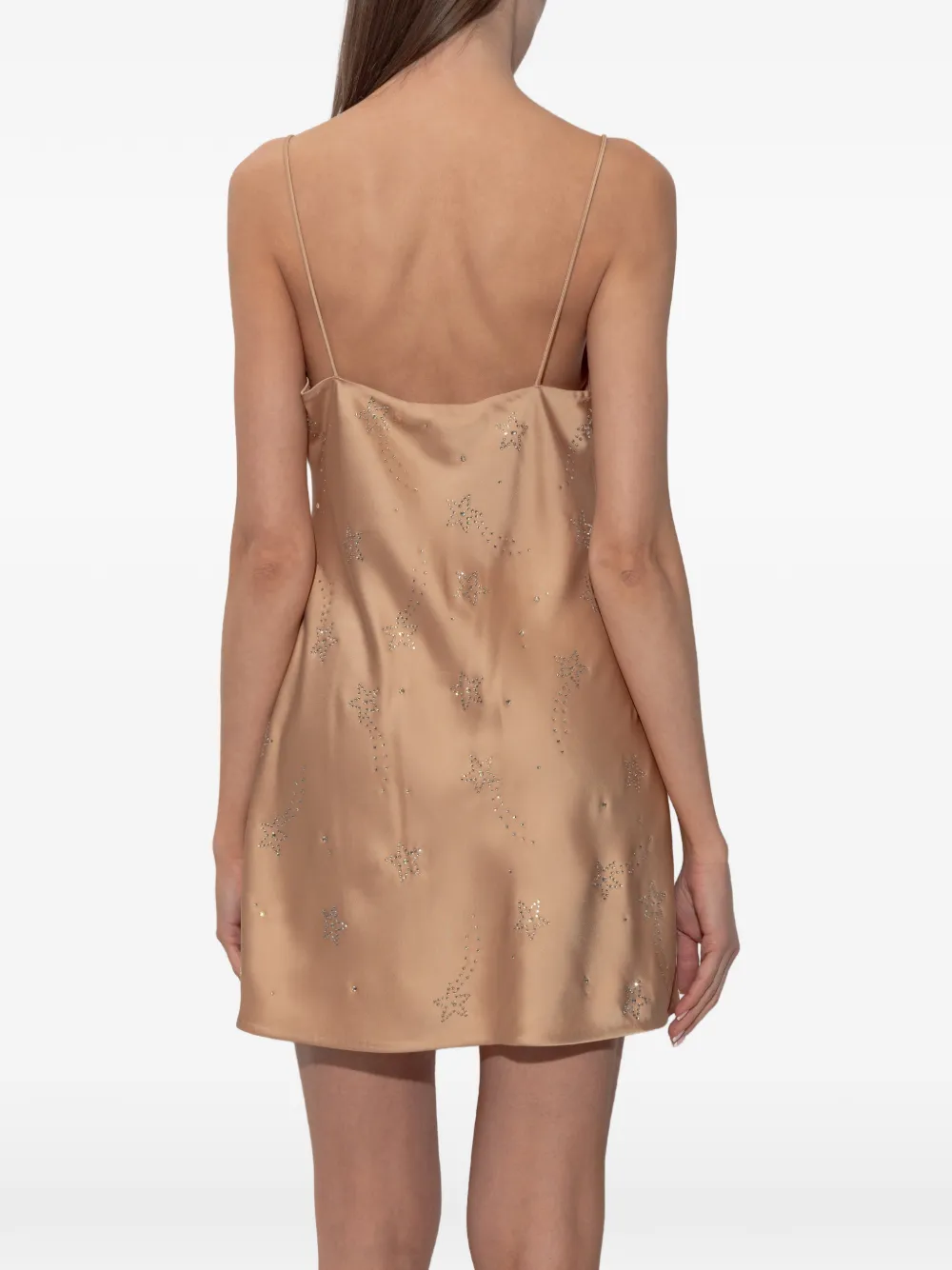LoveShackFancy Jurk met sterpatroon Beige