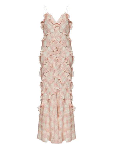 LoveShackFancy Ellietta ruffled plaid dress