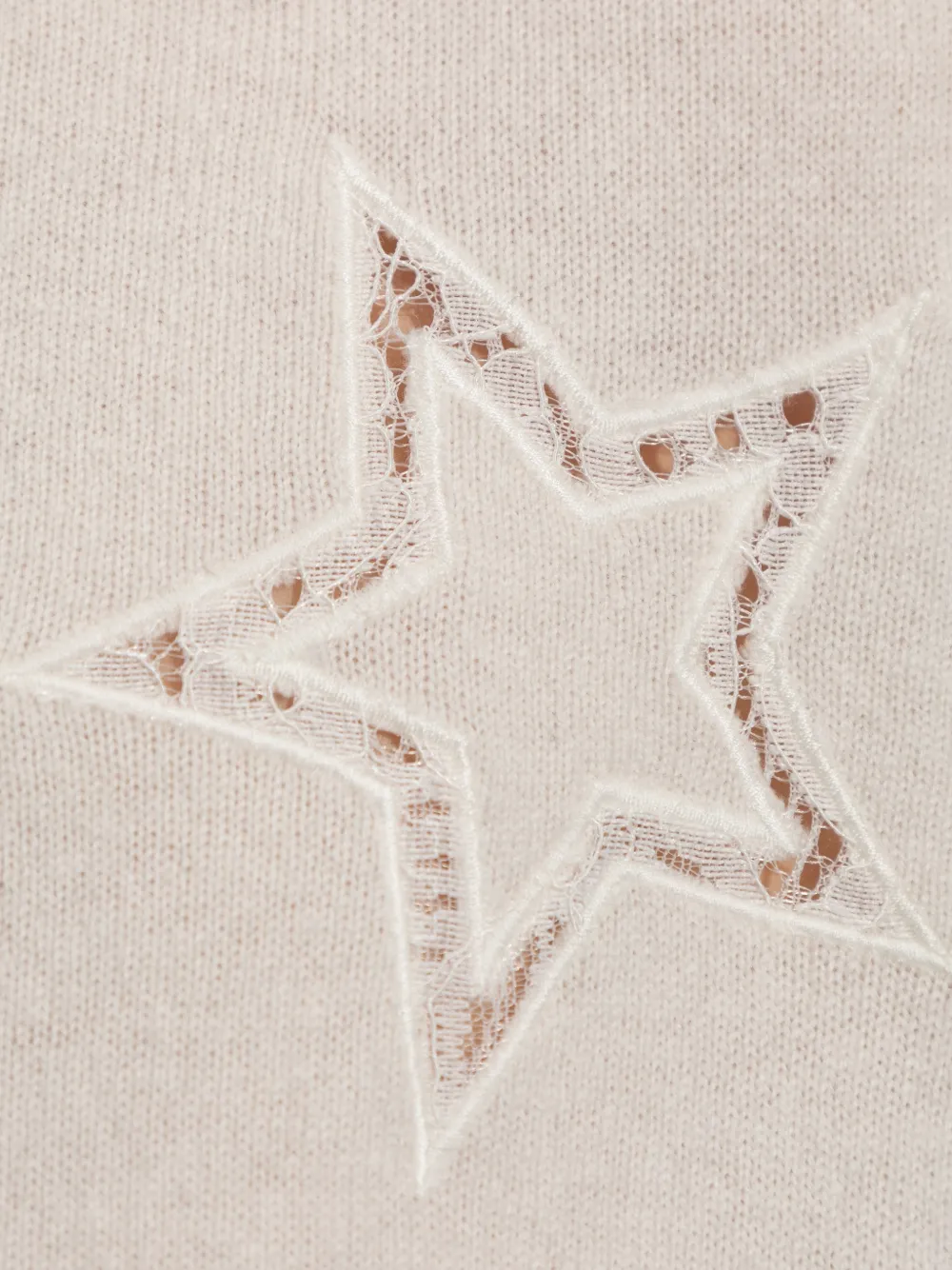 LoveShackFancy Trui met sterrenkant Beige