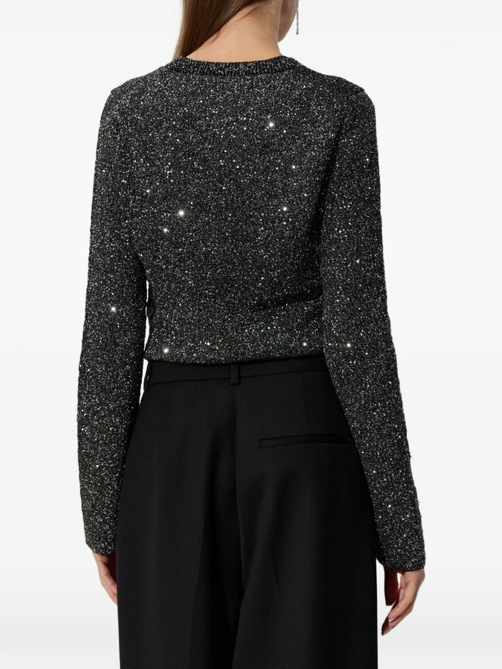 LoveShackFancy Vest met pailletten Zwart