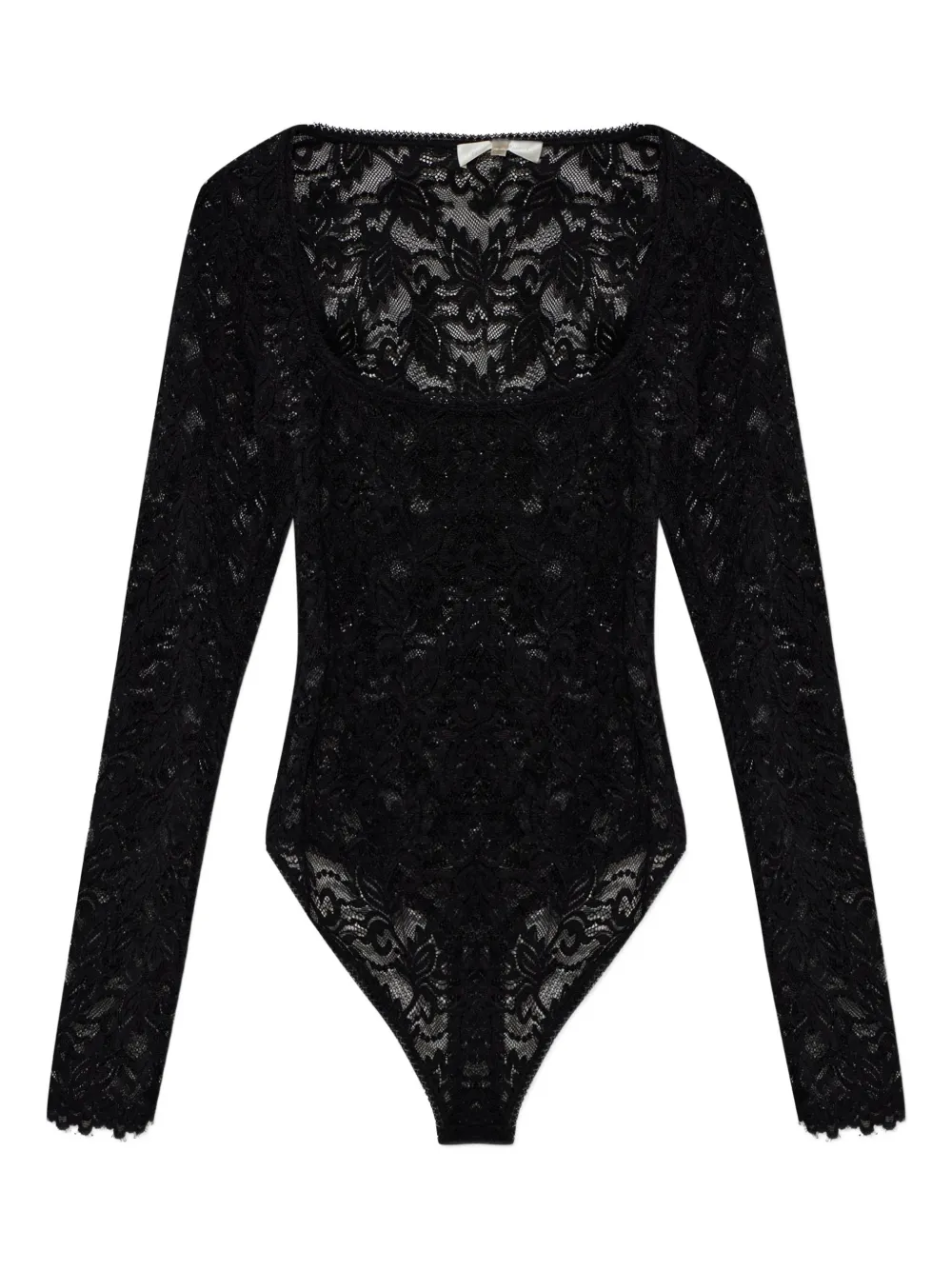 LoveShackFancy Jannie lace long-sleeves bodysuit - Schwarz