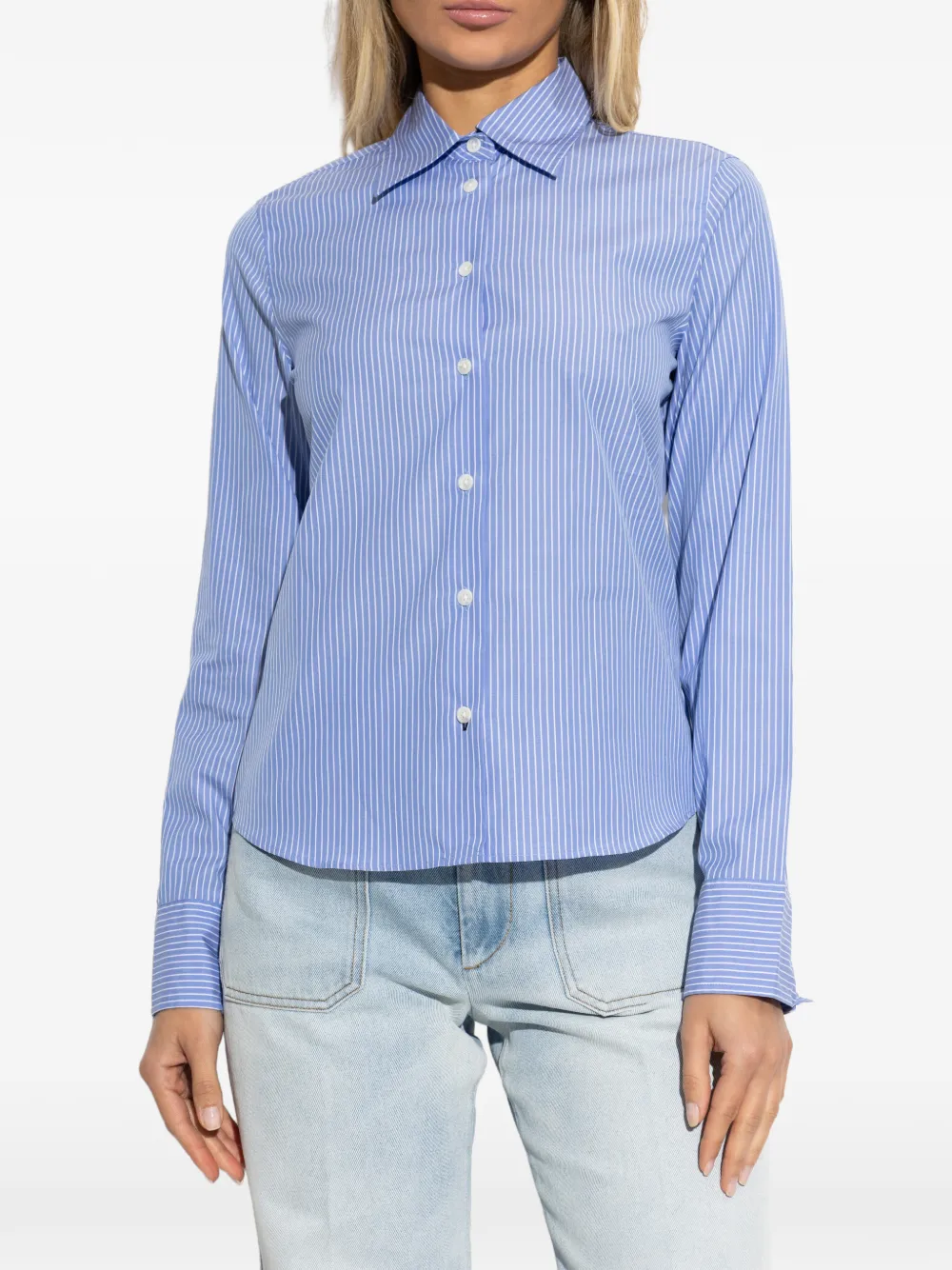  Rag & Bone Striped Buttoned Shirt - Blue 